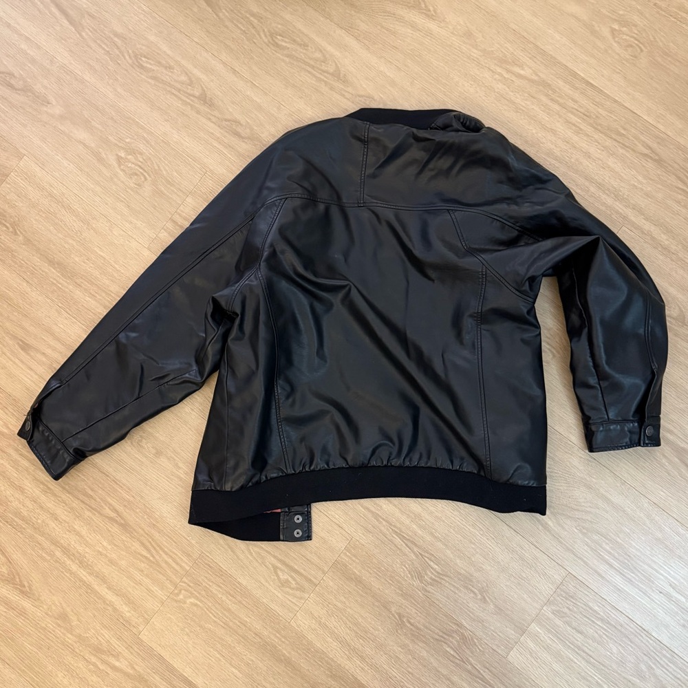 Free People Wild Rose Vegan Leather Bomber Jacket - Picture 5 of 9